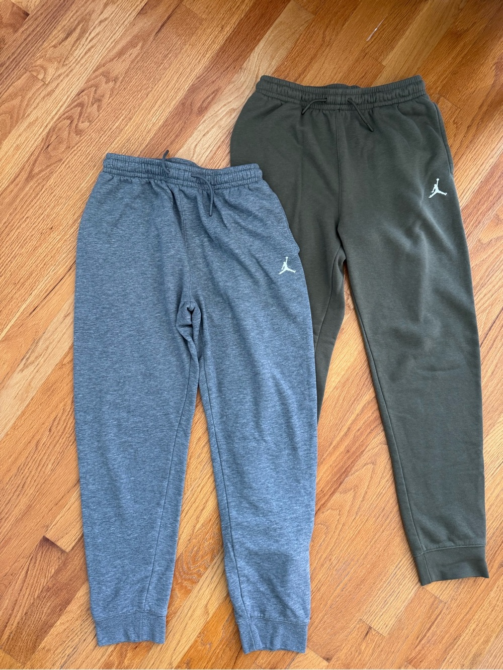 Jordan Kids' Gray and Olive Green Jumpman Joggers